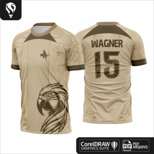 Arte Template Camisa Interclasse Arara Gold + Shorte Brinde